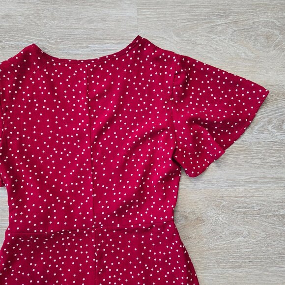 Relipop Summer Women Short Sleeve V Neck Wrap Dress Small Polka Dot Size Small - Picture 12 of 17